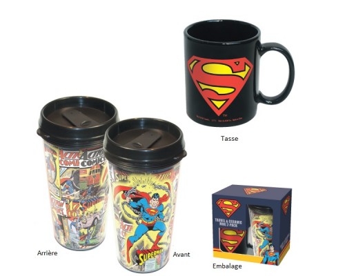 Ensemble Superman d'une tasse et une tasse de voyage